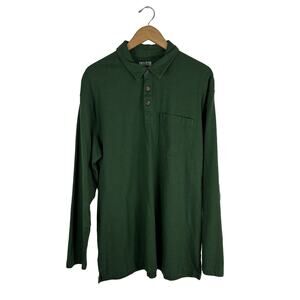 Duluth Trading Co Longtail‎ T Shirt Men's Size Large Pullover Long Sleeve Green